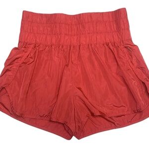 Free People Movement The Way Home Cherry High Waist Pull On Shorts Size Large